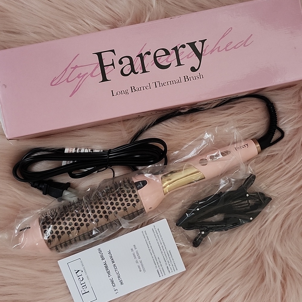 Brand New FARERY 1.5"LONG BARREL IONIC  THERMAL BRUSH